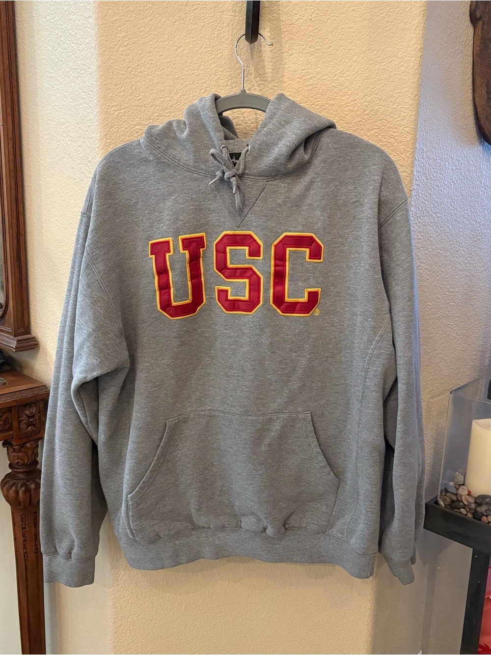 Heritage USC Trojans Gray Hooded Sweatshirt Size XL-Unisex